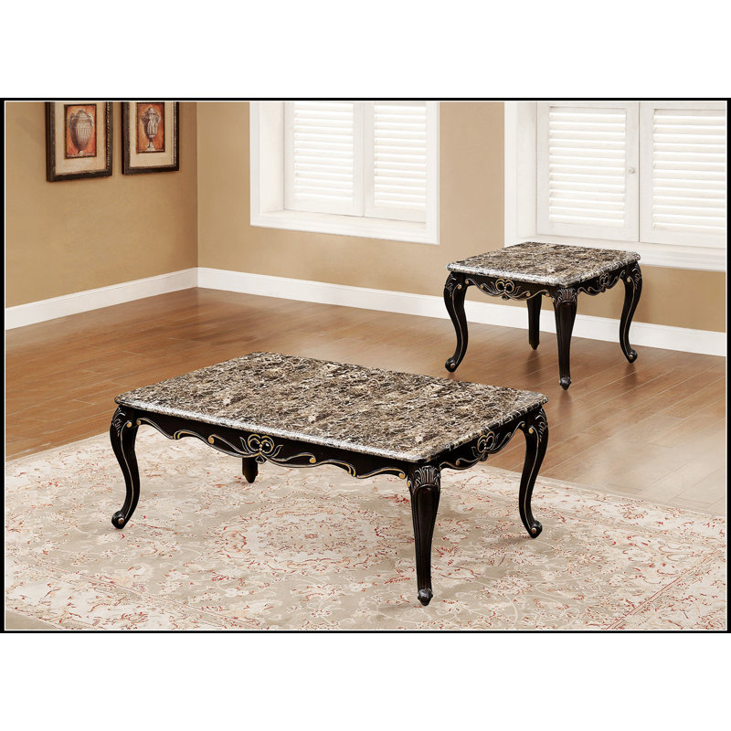 Ensemble de tables basses de style transitionnel 1X Table de bout 1X