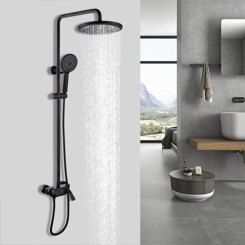 All-In-One Kit with Rough in-Valve, Matte Black