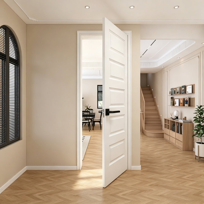 Dalle de porte intérieure en composite 28 po x 80 po à 5 panneaux carrés, 28 po x 80 po