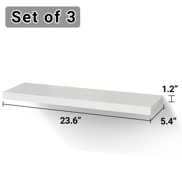 Stainless Steel Floating Shelf Latitude Run Size: 60