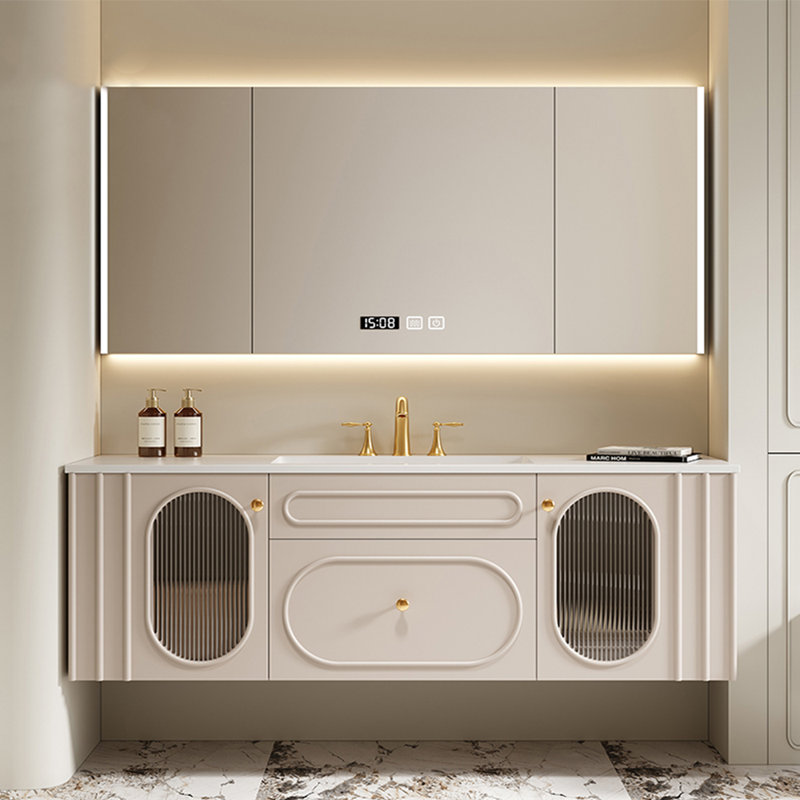 Armoire de salle de bain à la française, H 19,69 po x l 51,18 po x P 21,65 po