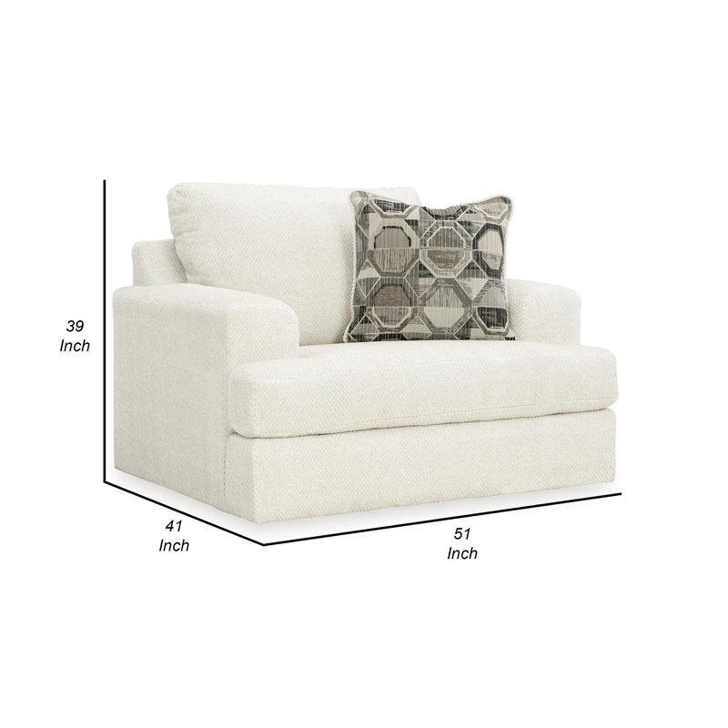Henly 51 de large, Mélange de polyester blanc