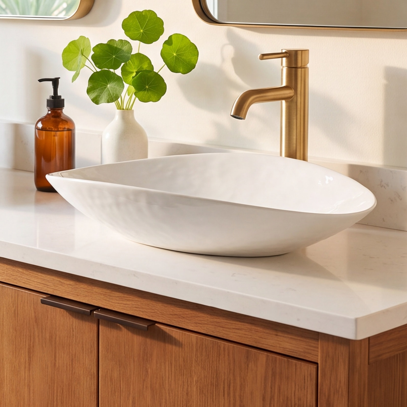 Murano Sorrento Glass Oval Vessel Sink