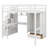 Full Size Loft Bed With Desk And Staircase, Wood High Loft Bed With Charging Station, Bookcase, Wardrobe And Drawers-794260674