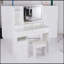 Versatile Large Desktop Vanity Table with LED Mirror and High Capacity Storage