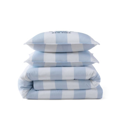 Tommy Hilfiger Berkeley Stripe Reversible Blue Comforter Set