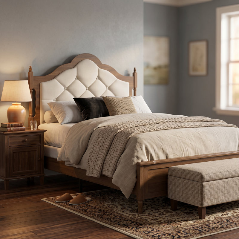 Lit plateforme double Farmhouse, Lit double