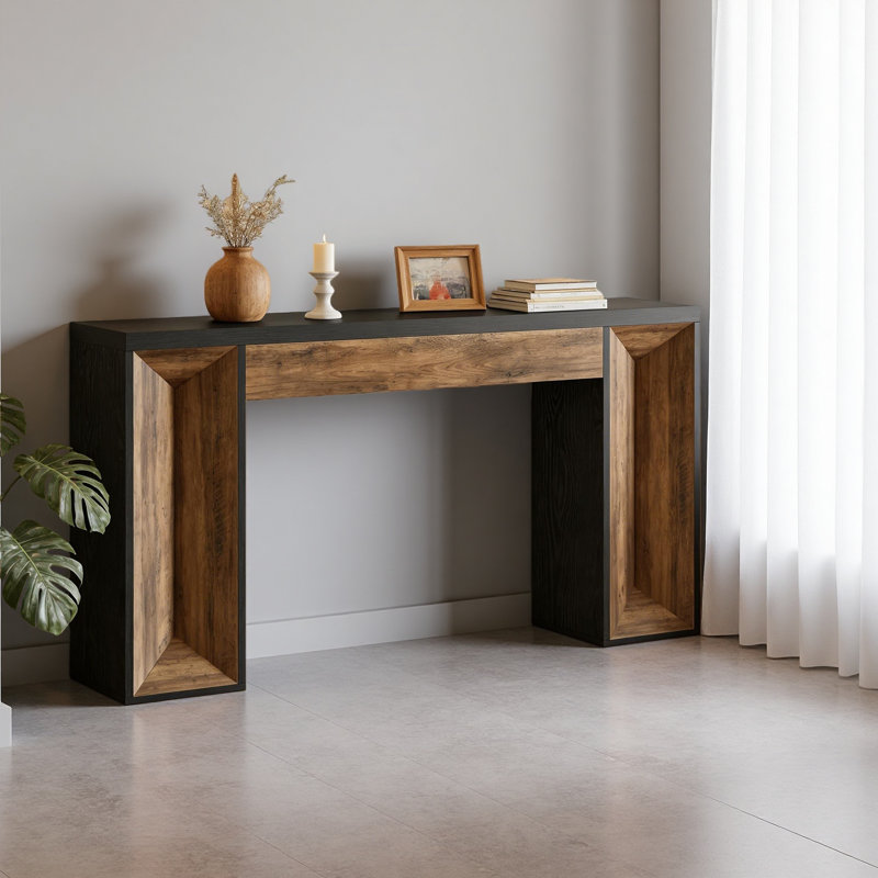 Dual-Tone Design Console Table,Sofa Table,Modern Entryway Table