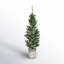 35 In. Snowy Pine Christmas Tree In Tin Pot