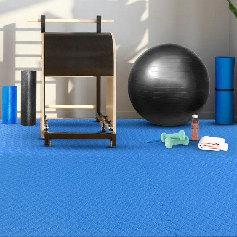 Blue 12-Square Feet Interlocking EVA Foam Exercise Mats