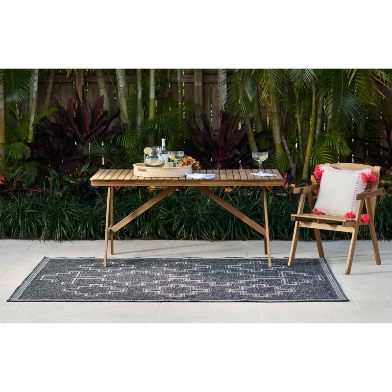 Tapis noir Marialba, Rectangulaire 8 pi x 10 pi