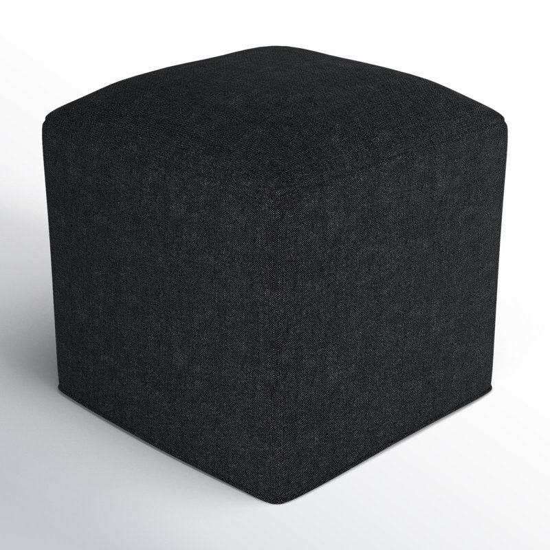 Praia Sunbrella® Upholstered Cube, Canvas Black Sunbrella® Canvas