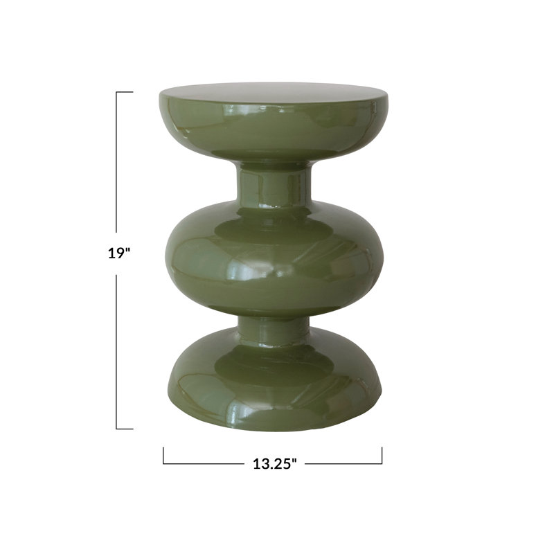 Table d'appoint en métal et bois récupéré