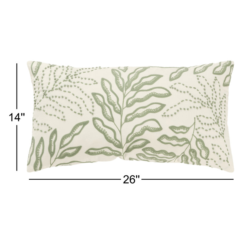 Coussin Elwin, Ivoire/vert