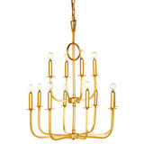 Kim 12 - Light Candle Style Tiered Chandelier