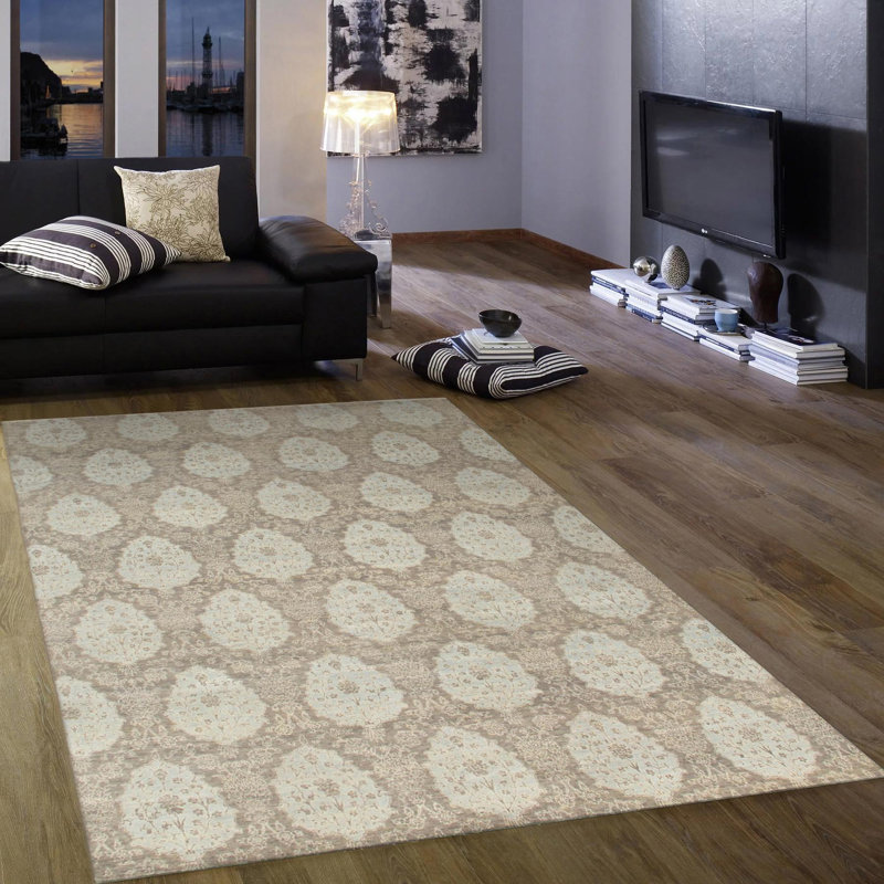 Handmade Wool Geometric Area Rug, Rectangle 8' x 10'