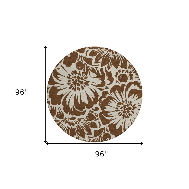 Tapis d'intérieur rond 8 pi