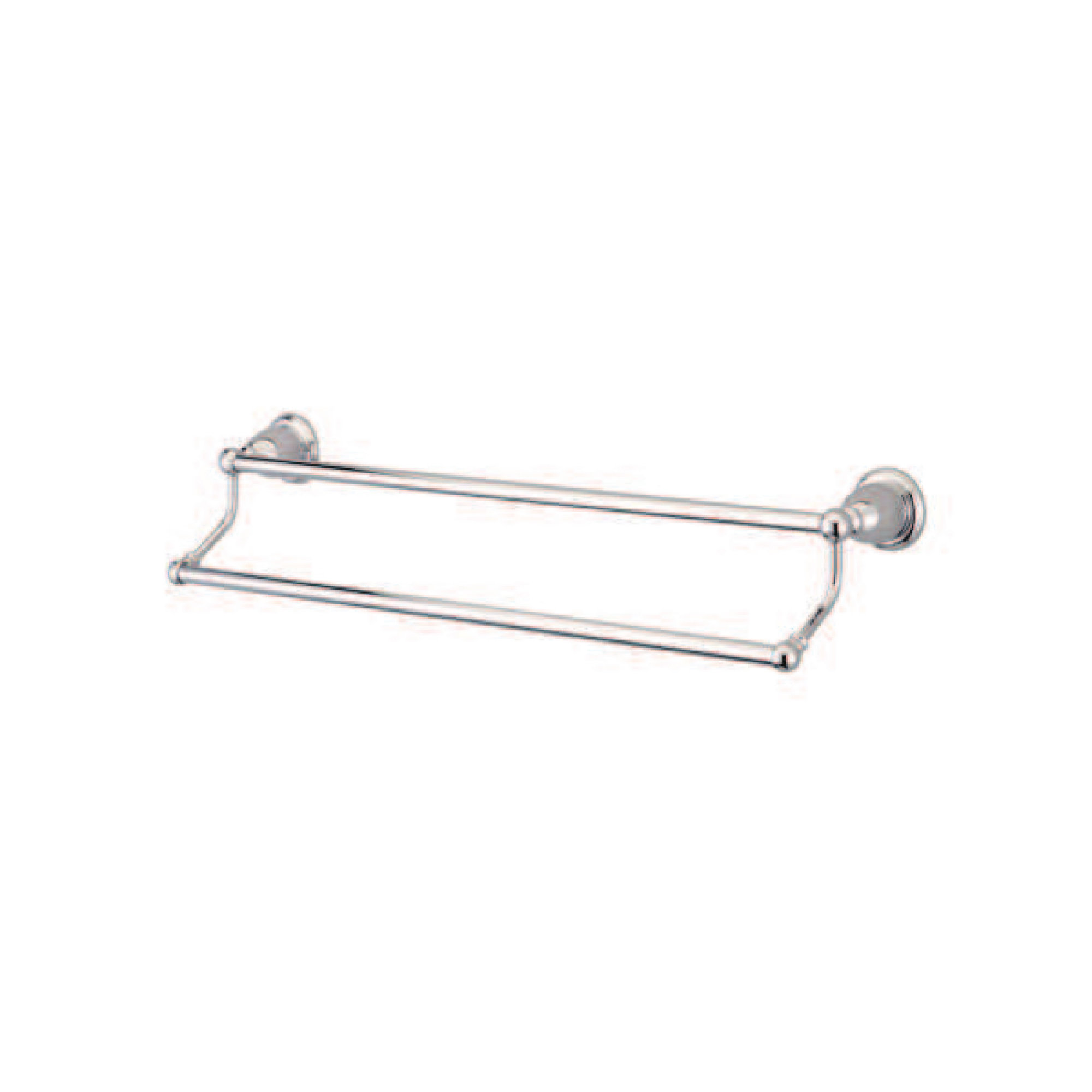 Kingston Brass Heritage 24-Inch Dual Towel Bar, Polished Chrome