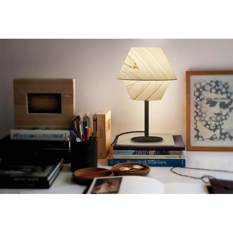 Hotel Table Lamp, Natural White, Dimmable, Matte Black