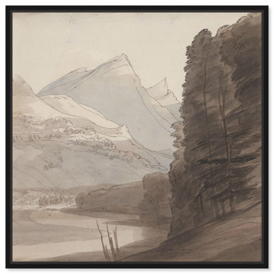 Toile sur le côté du Rhin, paysages rétro par Art Remedy