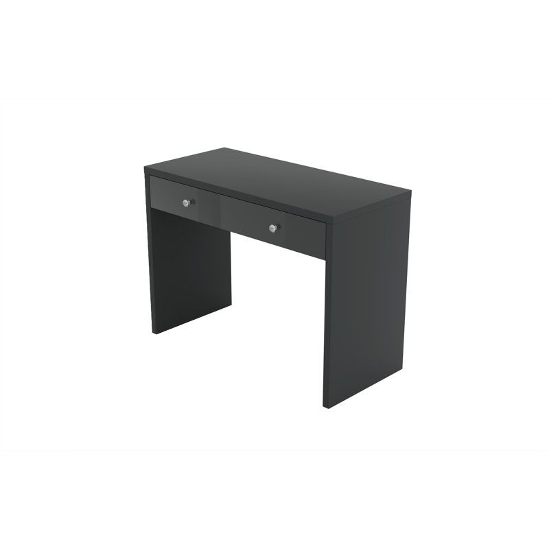 Jeylan Writing Desk, Grey Gloss/Grey, Grey