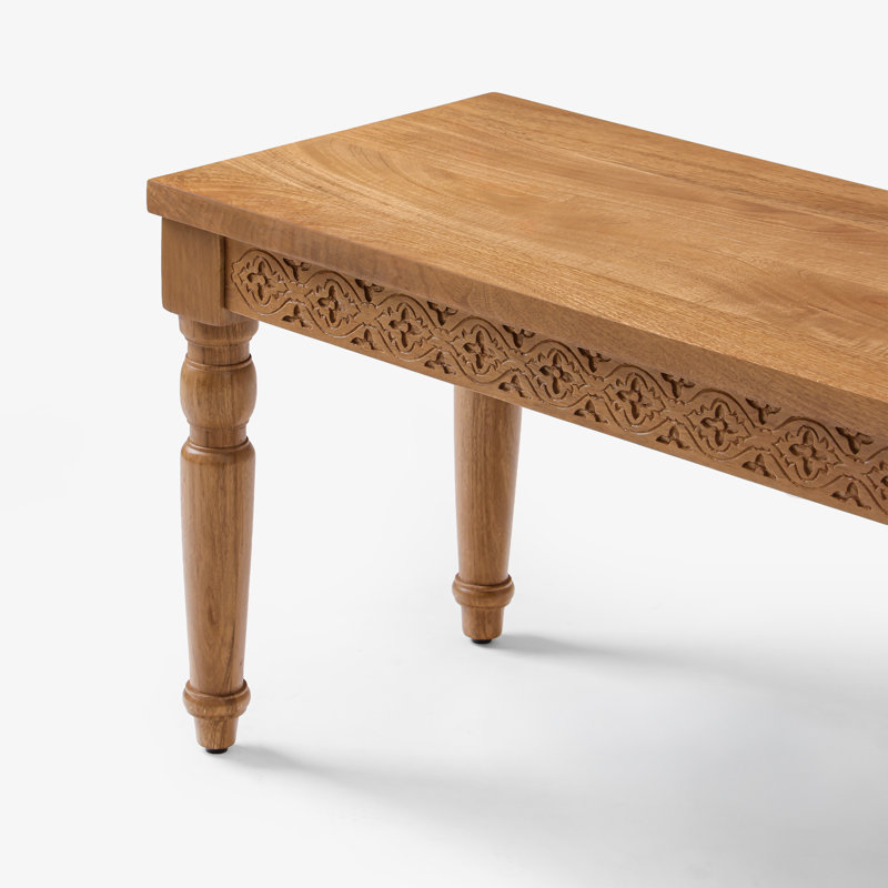 Carvella Solid Wood 53'' Bench