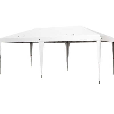 Tente escamotable 10 pi x 19,2 pi, esquisse robuste, abat-jour instantané d'extérieur avec sac de transport, pavillon blanc, Concerts