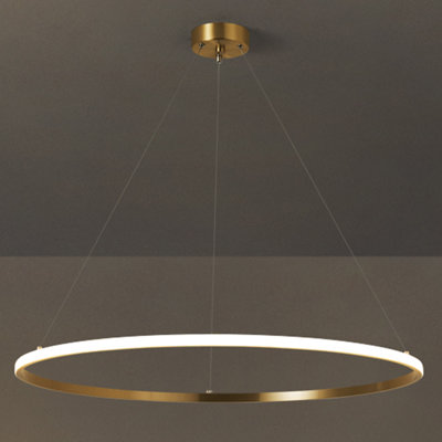 Afaan 1 - Modern LED Single Ring Pendant Chandelier – Adjustable Aluminum Hola Ceiling Light