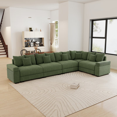 Canapés modulaires convertibles modulaires avec coussins et structure en bois massif
