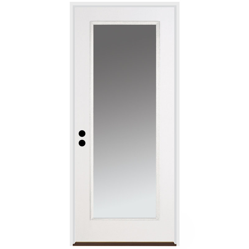 Porte d'extérieur pré-suspendue en fibre de verre 36 po x 80 po 36 po x 80 po, Droite