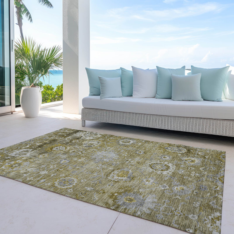 Tapis intérieur / extérieur brun Sofia , 9 pi x 12 pi