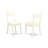 3 Piece Kitchen Table & Chairs Set Contains a Round Dining Room Table with Pedestal and 2 Faux Leather Upholstered Dining Chairs, Linen White-1760705564