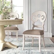 Rodden Solid Wood Dining Chair (Set of 2) Laurel Foundry Modern Farmhouse Upholstery Color: Beige