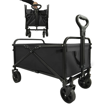 Bestier Real Carryall Folding Truck: 24"X15"X11" Spacious Storage | 1-Second Fold | All-Terrain Wheels-