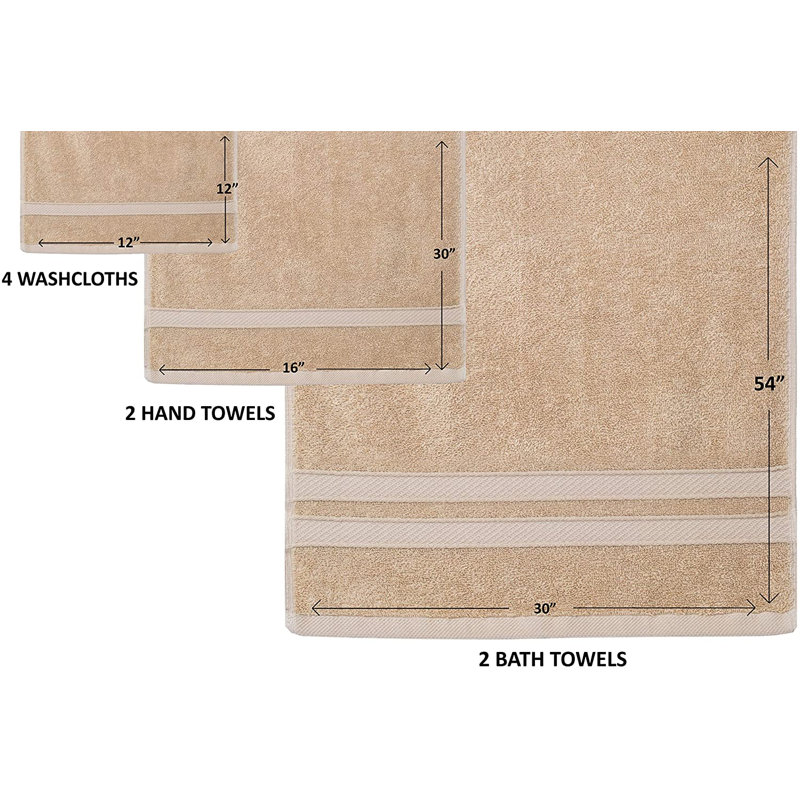 Killian 100% Cotton Plush Mulit-Size Set, Beige