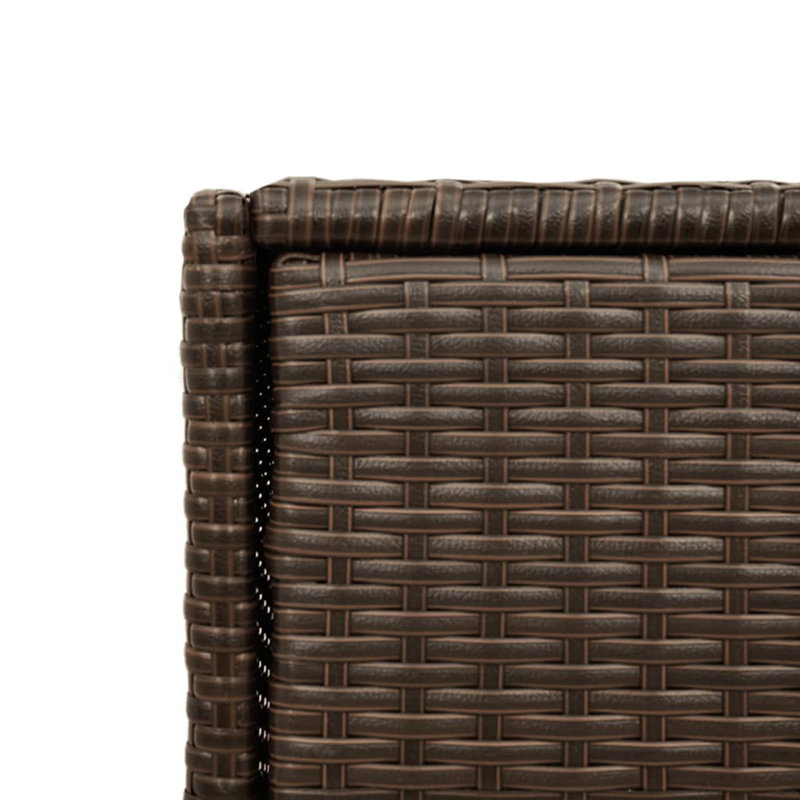 Garden Storage Cabinet 55X55x111 Cm Poly Rattan, Brown