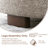 Caysey 30.1" W Upholstered Round Storage Ottoman with Wooden Tray-1954654316