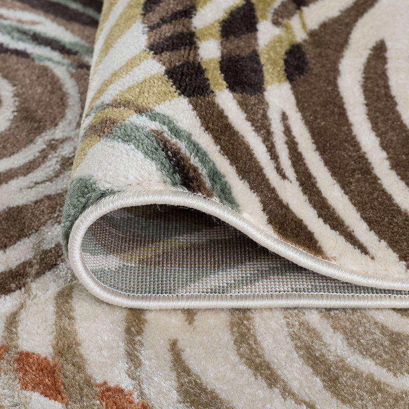 Ardwell Contemporary Ivory Fresh Floral Indoor Area Rug for Living Room, Bedroom, Dining Room, Rectangle 2' x 3'