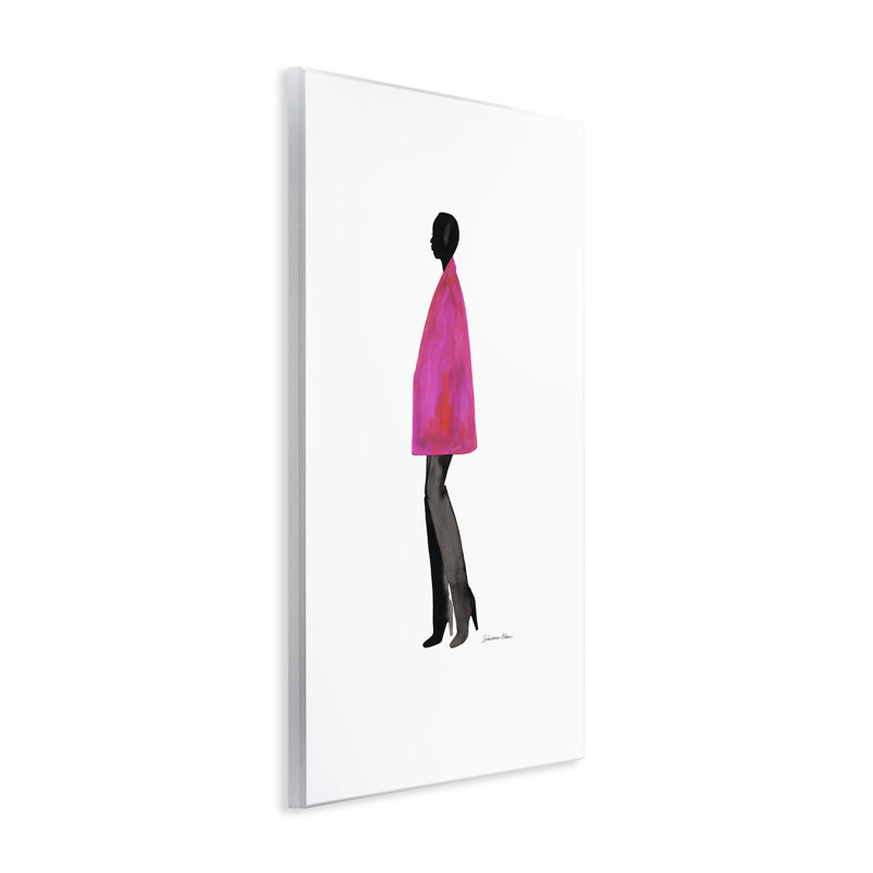 Plaque murale rose fuchsia, design par Simone Elum, H 19 po x l 13 po