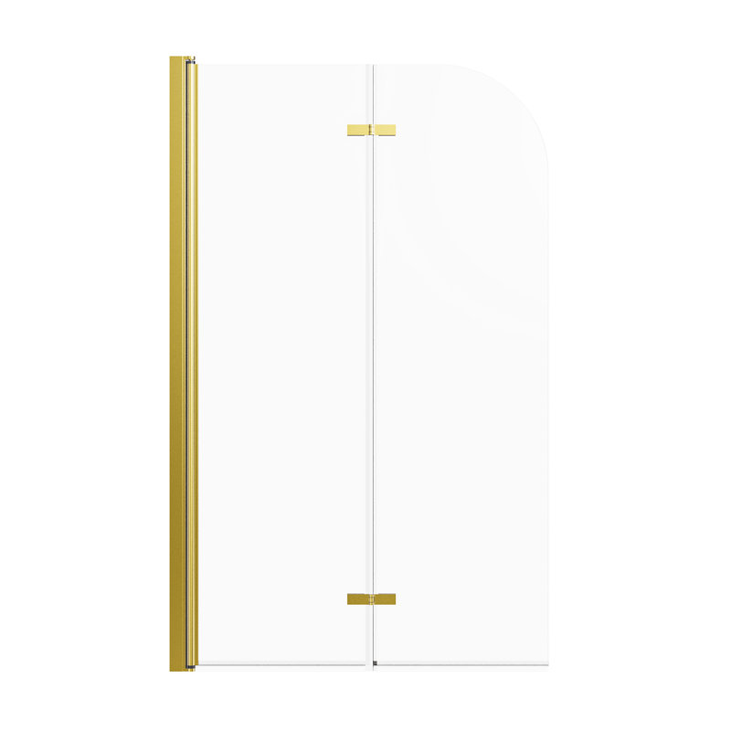 Porte de baignoire pivotante l 34 po x H 58 po, verre trempé transparent de 1/4 po de 6 mm d'épaisseur, pinces fixes, support mural stable pour la douche, installation réversible, conception