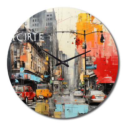 Horloge murale Urban Collage II