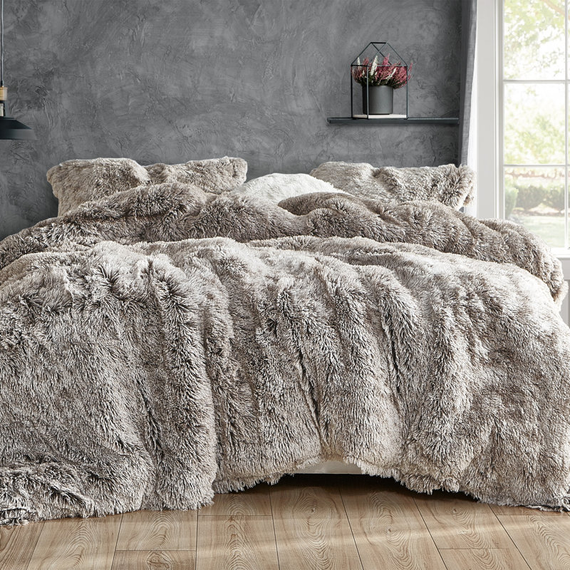 Are You Kidding Frosted Chocolate Coma Inducer Oversized Comforter Set, King Comforter + 2 King Shams
