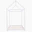 Lit simple en bois, blanc