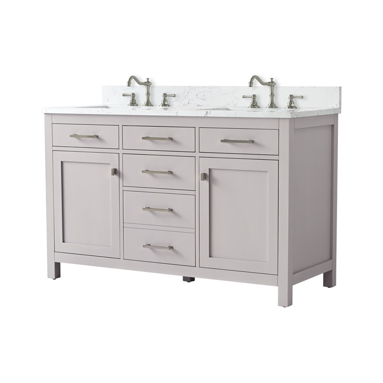 Jasper 54'' Freestanding Double Bathroom Vanity 