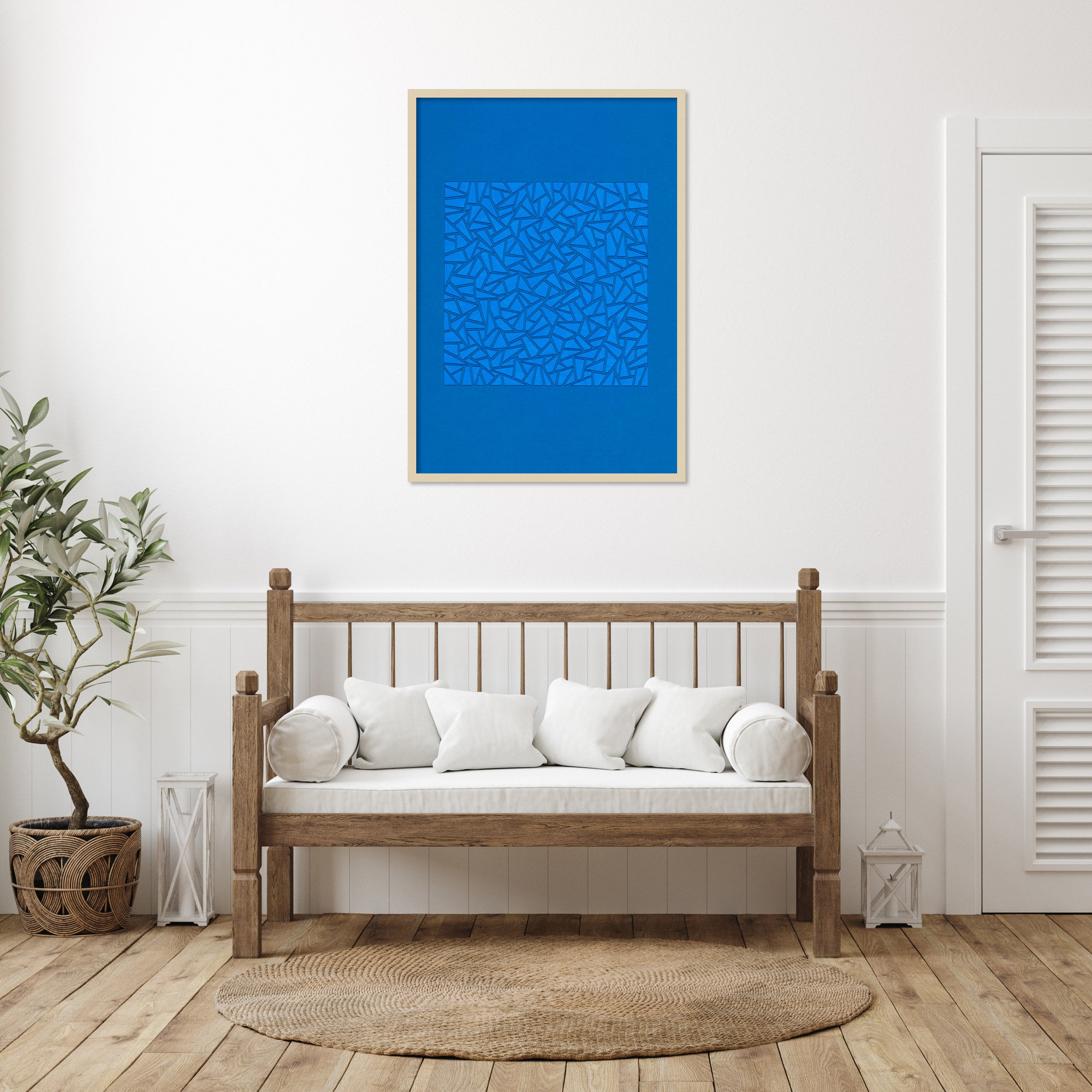 Blue World by Alex Dunn, Brown, 41" H x 29" W