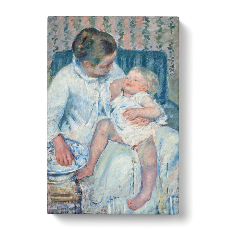 Childs Bath Time by Mary Cassatt - Wrapped Canvas, 76cm H x 50cm W x 3cm D