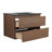 Wall-Mounted Bathroom Vanity With Black Ceramic Sink