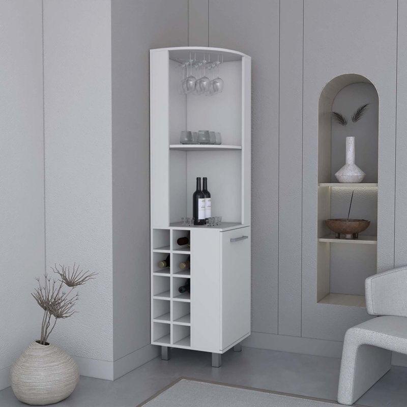 Armoire de bar Kaia, Blanc