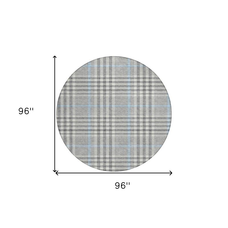 Tapis rond 8 po gris