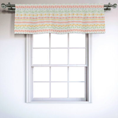 Sateen Striped Ruffled Window Valance